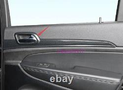 Carbon fiber style Inner Door Panel Decor Cover For Jeep Grand Cherokee 11-2019