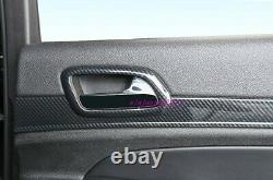 Carbon fiber style Inner Door Panel Decor Cover For Jeep Grand Cherokee 11-2019