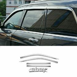 Chrome For Jeep Grand Cherokee 2011-2020 Window Visor Vent Shades Sun Rain Guard
