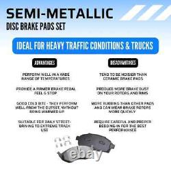 Coated Rotors & Semi-Metallic Brake Pads for 2014 Jeep Grand Cherokee BLKC-227