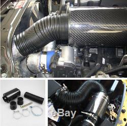 Cold Air Intake Kit Carbon Fiber Air filter High Flow Enhance Horsepower& Torque