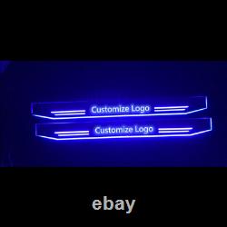 Custom LED Car Door Sill Panel Pedal Light Logo Color Sizes As You Choose