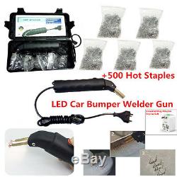 DIY Car Off-Road Bumper Welder Gun Stapler Plastic Repair Kit & 500 Pcs Staples