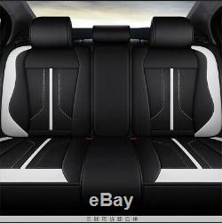 Deluxe 6D Full 5 Seat PU Leather Car Seat Cover Cushion Pad Surround Breathable