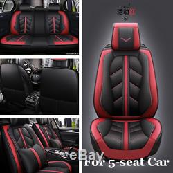 Deluxe Edition Full Car Seat Cover For 5-seat Car Accessories Interior Black/Red