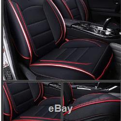 Deluxe Leather Seat Cover Full Set Cushion 5-Seats For Car Interior Accessories
