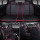 Deluxe PU leather Car Seat Cover Full Front+Rear Cushion 5-Seats WithPillow Size M