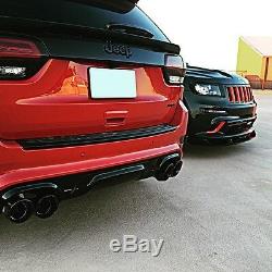 Diffuser for dual exhaust/quad tips for rear bumper of Jeep Grand Cherokee SRT8