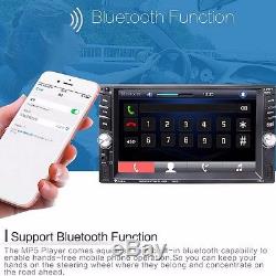 Double 2 DIN 6.6 HD Car Stereo Radio Player MP5 FM Bluetooth USB/TF Aux In +Cam