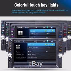 Double 2 DIN 6.6 HD Car Stereo Radio Player MP5 FM Bluetooth USB/TF Aux In +Cam