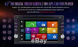 Double 2Din 6.2 Car Stereo Radio DVD Player Bluetooth MP3 AUX GPS+Backup Camera