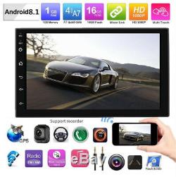Double 2Din Android 8.1 7 1080P Car pLAYER Stereo Radio GPS Wifi QUAD-Core RDS