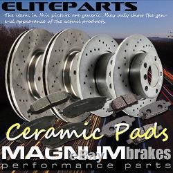 F+R Drilled Rotors & Ceramic Pads for 1999-2004 Jeep Grand Cherokee (Akebono)
