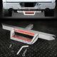 FOR 2 TOW TRAILER RECEIVER CHROME HITCH STEP BAR BUMPER GUARD WithLED BRAKE LIGHT
