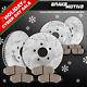 FRONT+REAR DRILLED SLOTTED BRAKE ROTORS AND CERAMIC PADS Jeep Grand Cherokee