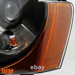 Fit Black 2008 2009 2010 Jeep Grand Cherokee Halogen Projector Headlights L+R