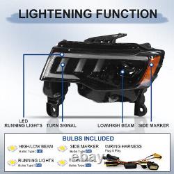 Fit For 2017-2021 Jeep Grand Cherokee Halogen Upgrade LED Projector Headlights