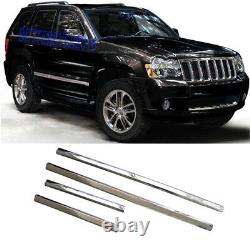 Fit for 2005-2009 Jeep Grand Cherokee Chrome Body Side Molding Cover Accessories