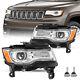 Fit for 2014-2021 Jeep Grand Cherokee Chrome HID Headlight Lamps Left+Right