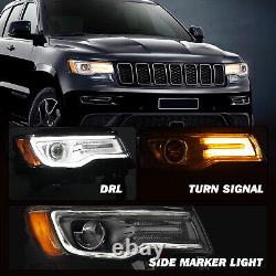 Fit for 2014-2021 Jeep Grand Cherokee Chrome HID Headlight Lamps Left+Right