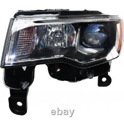 Fits 2017 2018 JEEP GRAND CHEROKEE Head Light Assembly Driver Side (Chrome)