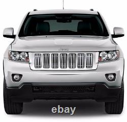 Fits Jeep Grand Cherokee 2011-2013 Chrome Billet Grille Inserts Overlay