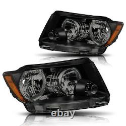 For 11-13 Jeep Grand Cherokee Headlight/Lamps Replacement Amber Corner Tinted