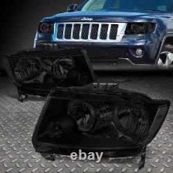 For 11-13 Jeep Grand Cherokee Smoked Housing Clear Corner Headlight Head Lamps
