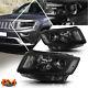 For 14-16 Jeep Grand Cherokee Projector Headlight/Lamp Smoked Housing Clear Side