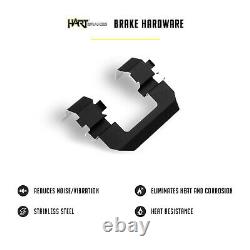 For 1999-2004 Jeep Grand Cherokee Hart Brakes Front Black Zinc Slotted Brake