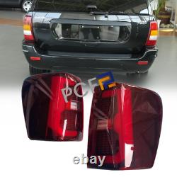 For 1999-2004 Jeep Grand Cherokee LED Rear Tail Lights Brake Light Parking Lamps