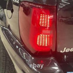 For 1999-2004 Jeep Grand Cherokee LED Rear Tail Lights Brake Light Parking Lamps