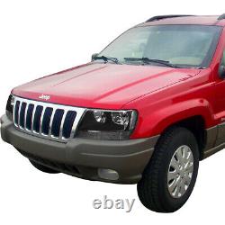 For 1999-2004 Jeep Grand Cherokee Wj Laredo Limited Black Clear Headlights 4x4