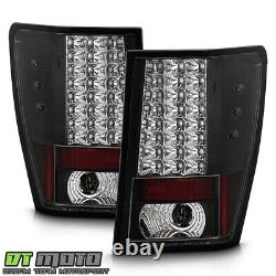 For 2005-2006 Jeep Grand Cherokee Black Lumileds LED Tail Lights Lamp Left+Right