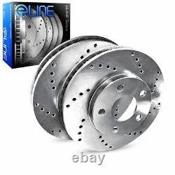 For 2006-2010 Jeep Grand Cherokee R1 Concepts Rear Drilled Brake Rotors