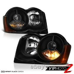 For 2008-2010 Jeep Grand Cherokee OFF-ROAD Black projector Headlight Lamp Pair