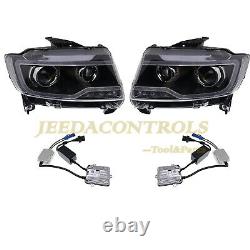 For 2011-2013 Jeep Grand Cherokee/Compass Headlights With Bi-xenon Projector