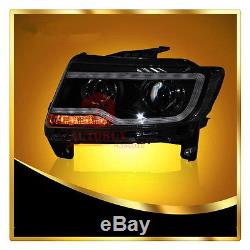 For 2011-2013 Jeep Grand Cherokee/Compass Headlights with Bi-xenon Projector