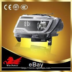 For 2011-2013 Jeep Grand Cherokee/Compass Headlights with Bi-xenon Projector