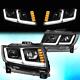For 2011-2013 Jeep Grand Cherokee Led Drl Projector Headlight/lamps Black/clear
