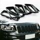 For 2014-2016 Jeep Grand Cherokee Black Grill Grille Inserts Ring Kit 7PCS/SET