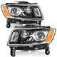 For 2014-2016 Jeep Grand Cherokee Projector Halogen Headlight OE Style LH+RH