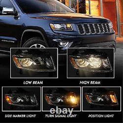 For 2014-2016 Jeep Grand Cherokee Projector Halogen Headlight OE Style LH+RH