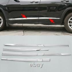 For 2014-2021 Jeep Cherokee ABS Outside Door Body Side Molding Chrome Trim 4PCS
