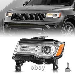 For 2014-2021 Jeep Grand Cherokee Chrome HID Headlight withBALLAST&BULBS Lamp LH