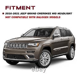 For 2014-2021 Jeep Grand Cherokee Chrome HID Headlight withBALLAST&BULBS Lamp LH