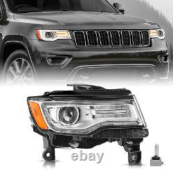 For 2014-2021 Jeep Grand Cherokee Chrome HID Headlight withBALLAST&BULBS Lamp RH