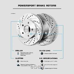 For 2015-2016 Jeep Grand Cherokee Front Drill Slot Brake Rotors+Ceramic Pads