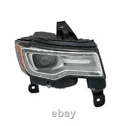 For 2016-2021 Jeep Grand Cherokee Xenon HID Headlight Chrome with LED DRL Right