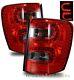 For 99-04 Jeep Grand Cherokee Euro Red Smoked LED Tail Light Rear Brake Lamps